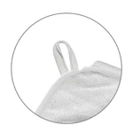 Kép 3/6 - BabyOno fürdőlepedő kapucnis bambusz 100x100cm egérfülekkel szürke 1553/03