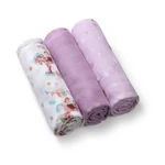 Kép 1/5 - BabyOno textilpelenka színes 3db bambusz lila 397/11