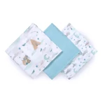 Kép 2/7 - BabyOno textilpelenka színes 3db bambusz világoskék 397/12