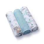 Kép 1/7 - BabyOno textilpelenka színes 3db bambusz világoskék 397/12