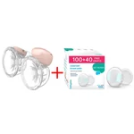 Kép 1/10 - BabyOno mellszívó Twinny elektromos, viselhetõ, dupla - 100 plusz 40db melltartóbetéttel 1002 - 296/140