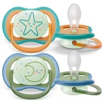 Kép 1/6 - Philips AVENT játszócumi ultra air éjszakai 18hó neutral 2db