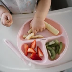 Kép 5/9 - BabyOno tányér szilikon tapadó aljú háromrekeszes rózsaszín 1482/02