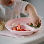 Kép 6/9 - BabyOno tányér szilikon tapadó aljú háromrekeszes rózsaszín 1482/02
