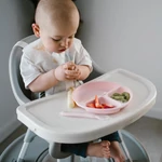 Kép 7/9 - BabyOno tányér szilikon tapadó aljú háromrekeszes rózsaszín 1482/02