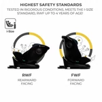 Kép 3/10 - Kinderkraft gyerekülés I-Grow i-Size Isofix 40-150cm fekete