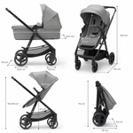 Kép 5/10 - Kinderkraft babakocsi többfunkciós NEWLY 3in1 MINK PRO szürke
