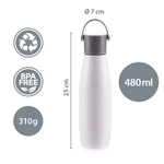 Kép 6/9 - Zopa termosz - rozsdamentes acél, fogantyúval 480 ml Flowers