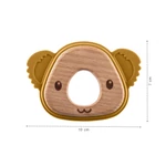 Kép 4/4 - Zopa rágóka szilikon Koala mustársárga