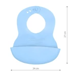Kép 6/6 - BabyOno előke - mûanyag puha állítható világoskék 835/05