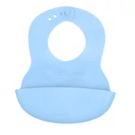 Kép 1/6 - BabyOno előke - mûanyag puha állítható világoskék 835/05