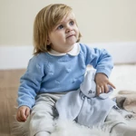 Kép 2/5 - Nattou szundikendő plüss foszforeszkáló Lapidou - Nyúl kék