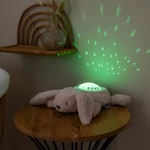 Kép 2/3 - Nattou éjjeli fény projektor zenélő plüss nyuszi beige