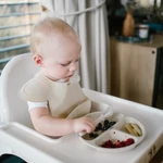 Kép 2/10 - BabyOno tányér szilikon tapadó aljú háromrekeszes bézs 1482/04