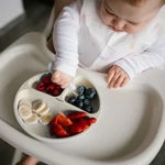 Kép 5/10 - BabyOno tányér szilikon tapadó aljú háromrekeszes bézs 1482/04