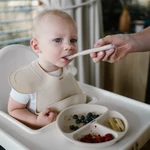 Kép 6/10 - BabyOno tányér szilikon tapadó aljú háromrekeszes bézs 1482/04