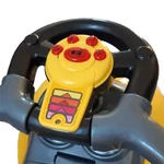 Kép 2/2 - Baby Mix bébitaxi tolókarral 3az1-ben Mega Car sárga