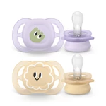 Kép 1/7 - Philips AVENT játszócumi Ultra Start mintás 0-2hó lányos 2db