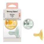 Kép 1/5 - Tommee Tippee nyugtató cumi szilikon Breast-Like anyamell formájú 0-6 hó 2db színes