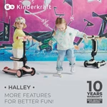 Kép 10/10 - Kinderkraft roller és futóbicikli 2in1 Halley pink