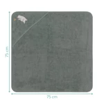 Kép 6/6 - Fillikid kapucnis törölközõ 75x75 maci zöld 1032-54