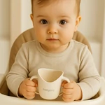 Kép 3/4 - BabyOno tanulópohár - ergonómikus 6hó bézs 1463/09