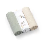 Kép 1/2 - BabyOno textilpelenka színes 3db gyûrt muszlin zöld 828/04