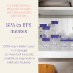 Kép 2/8 - Lansinoh Cumisüveg közepes folyású etetőcumival + fedéllel, 240 ml
