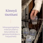Kép 7/8 - Lansinoh Cumisüveg közepes folyású etetőcumival + fedéllel, 240 ml