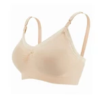 Kép 2/2 - Varrásmentes Kismama és szoptatós melltartó beige CacheCoeur Milk