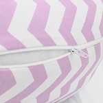 Kép 2/2 - Formázható univerzális szoptatós és alvós párna pamut huzattal - ZigZagPinkWhite