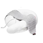 Kép 2/2 - Formázott gombosvégű párna pamut huzattal - LittleHeartWhiteGrey
