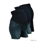 Kép 1/5 - Kismama farmer short XL+ LizLange Maternity xxl s.kék