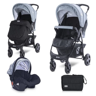 Lorelli Daisy BASIC SET sport babakocsi - Black&amp;Silver Blue