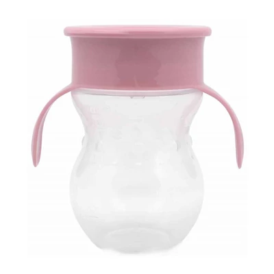 Baby Care 360 itatópohár fogantyúval - pink