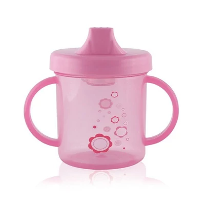 Baby Care itatópohár fogantyúval 210ml alacsony - pink