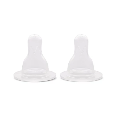 Baby Care szilikon szélesnyakú cumisüveg cumi M - 2db