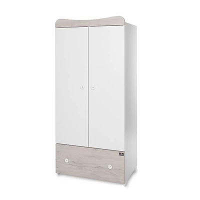 Lorelli Exclusive szekrény - White & Light Oak / Fehér & Világos Tölgy NEW