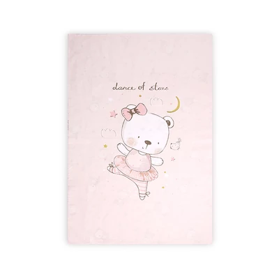 Lorelli Paplan huzat 140x95cm - Pink Ballerina Bear