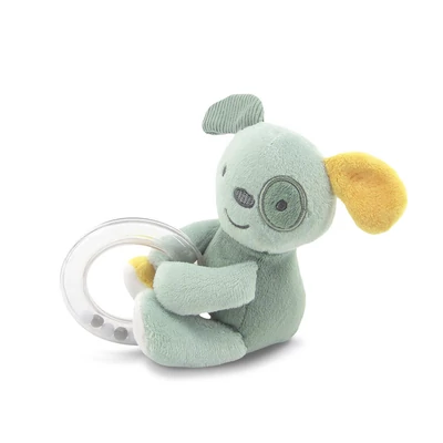 Lorelli Toys Plüss gyűrűs játék - Zöld Kutya