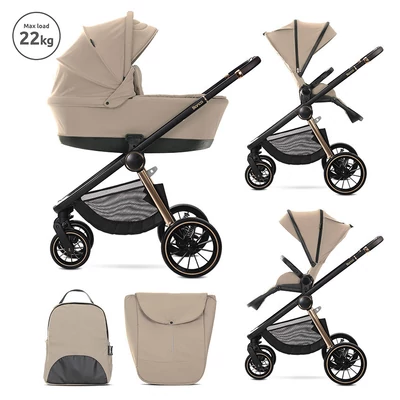 Lorelli Bianca multifunkciós babakocsi + adapter - Beige
