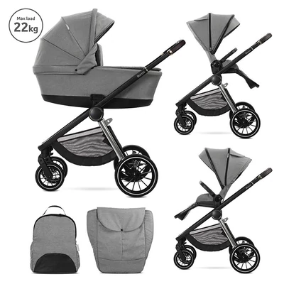 Lorelli Bianca multifunkciós babakocsi + adapter - Grey
