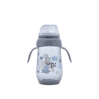 My Friend széles nyakú cumisüveg fogantyúval 260ml - Cameo Blue