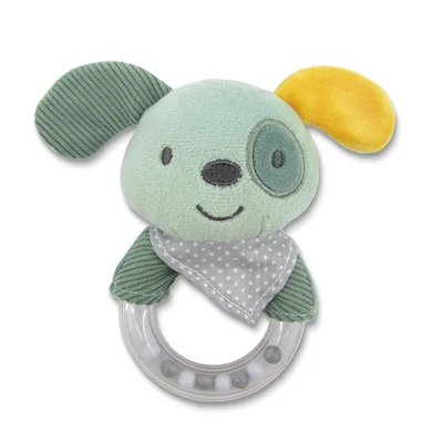 Lorelli Toys Plüss csörgő - Zöld Kutya