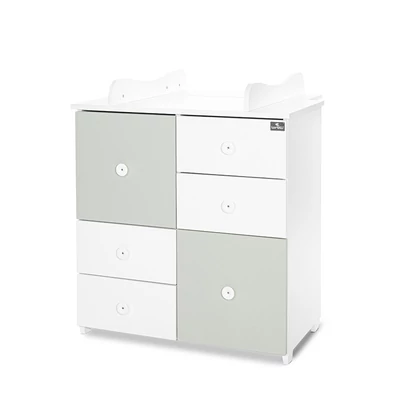 Lorelli Cupboard pelenkázó komód - White & Milky Green ÚJ