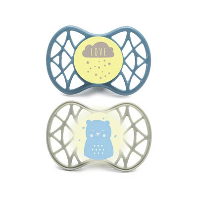 Nuvita Orthosoft Air55 2db-os cumi szett 6+ - Powder Blue/Sage Green - felhő/maci 70842