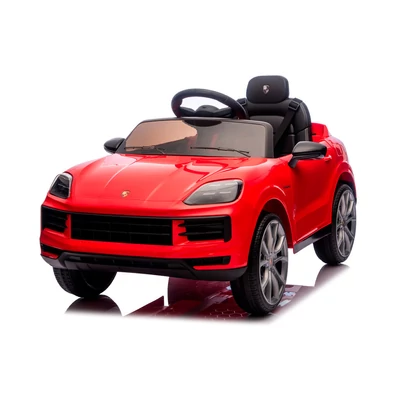 Chipolino Porsche Cayenne elektromos autó bőr üléssel - red