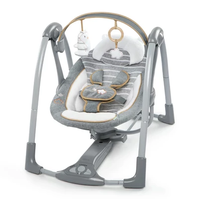 INGENUITY Konvertibilis utazó hinta dallamokkal Bella Teddy™ 0m+ 9kg-ig