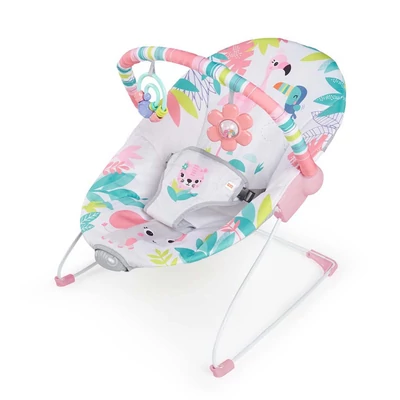 Bright Starts Rezgő pihenőszék, Flamingo Vibes™, 0 hó+, 9 kg-ig