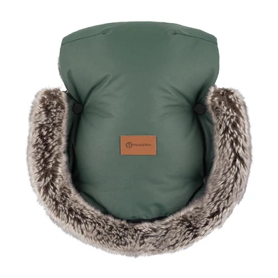 PETITE&MARS Kesztyű / Kézmelegítő babakocsira Furry - Veritable Khaki